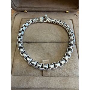 Jai By John Hardy Sterling Silver Box Chain Link Bracelet 48.45g